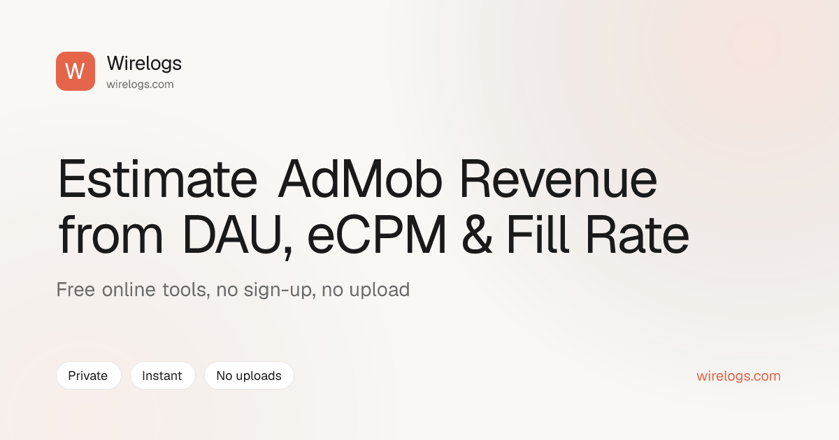 Estimate AdMob Revenue from DAU, eCPM & Fill Rate | Wirelogs